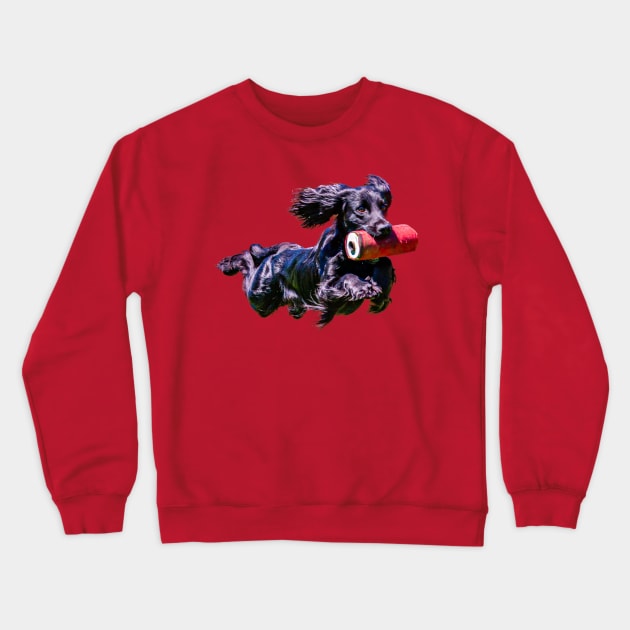 Flying Cocker Spaniel Crewneck Sweatshirt by dalyndigaital2@gmail.com